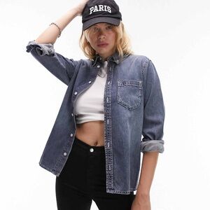 NWOT Topshop Denim Shirt